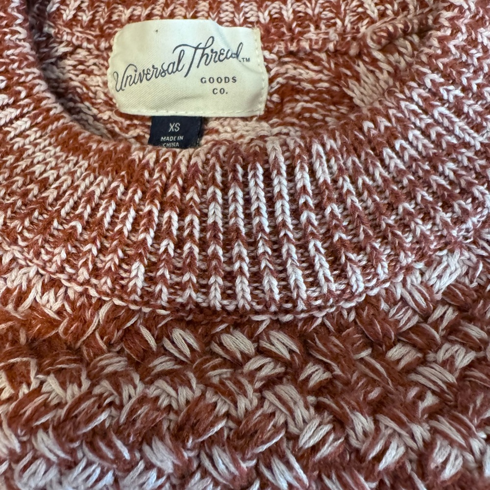 Universal Thread Marled Orange/White Cotton Blend… - image 6